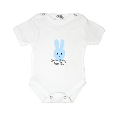 Carra Some Bunny Loves You Blue бебешко боди